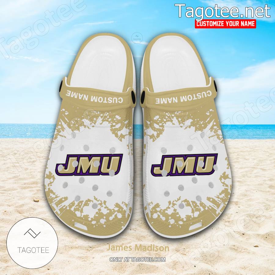 James Madison Logo Custom Crocs Clogs - BiShop a