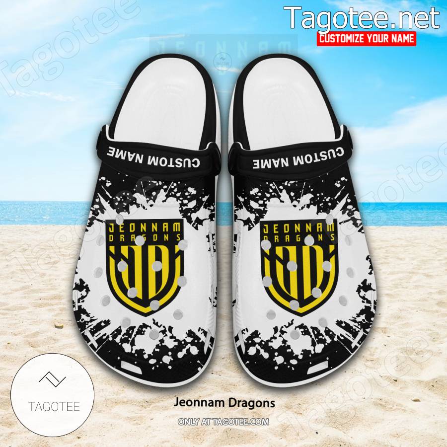 Jeonnam Dragons Logo Custom Crocs Clogs - BiShop a