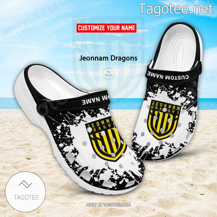 Jeonnam Dragons Logo Custom Crocs Clogs - BiShop