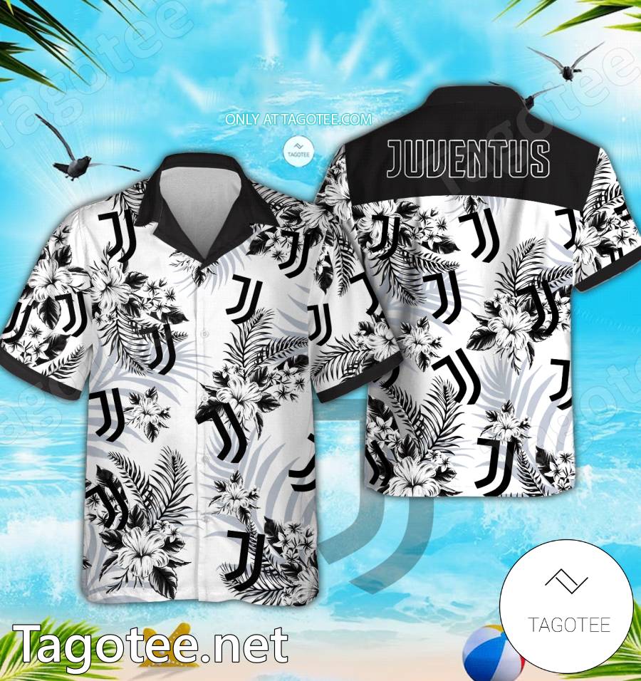 Juventus Logo Hawaiian Shirt And Shorts - BiShop