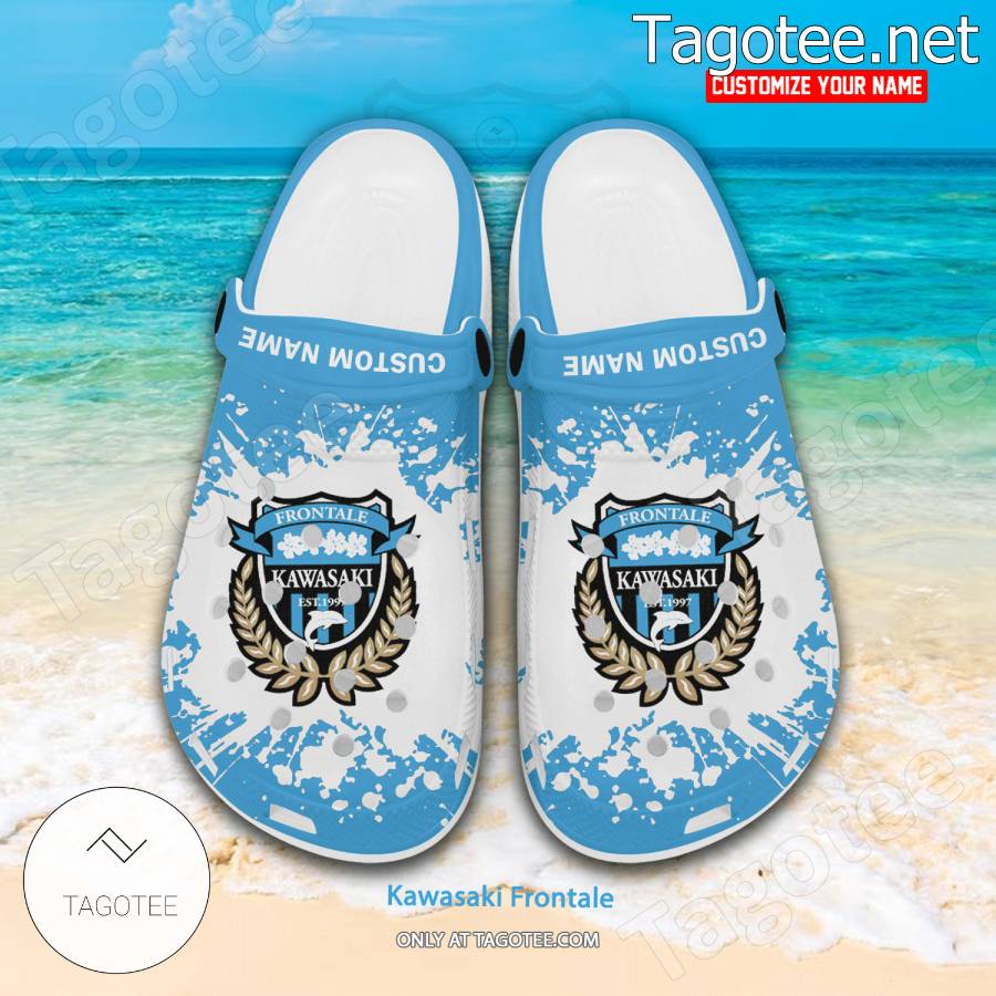 Kawasaki Frontale Logo Custom Crocs Clogs - BiShop a