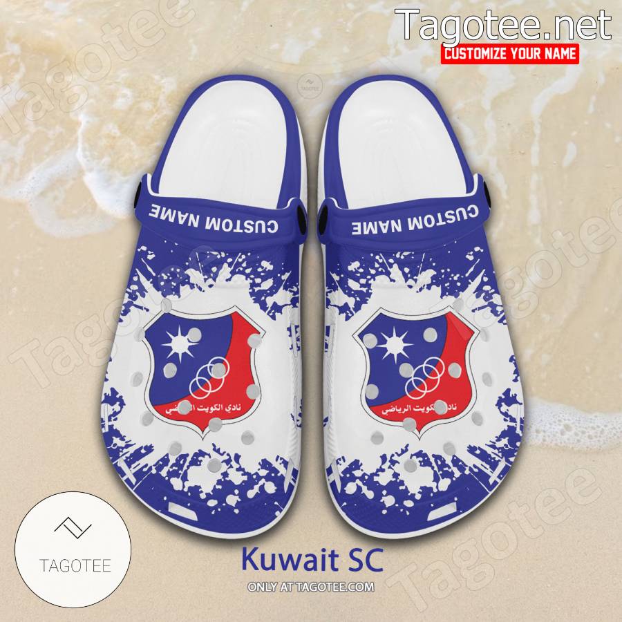 Kuwait SC Logo Custom Crocs Clogs - BiShop a