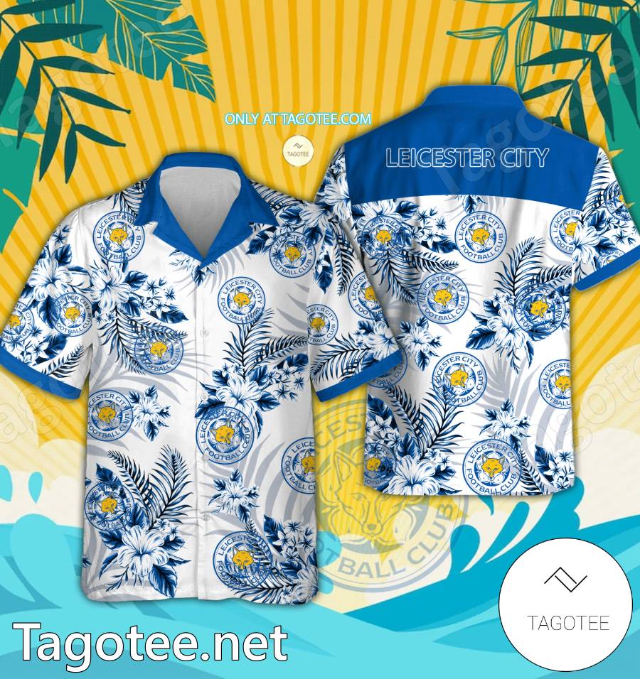 Leicester City Logo Hawaiian Shirt And Shorts - BiShop