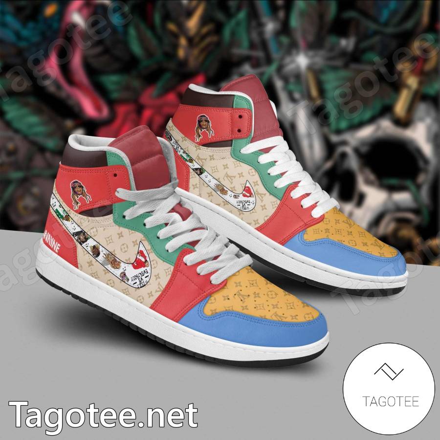 Lil Wayne Rapper Louis Vuitton Air Jordan High Top Shoes