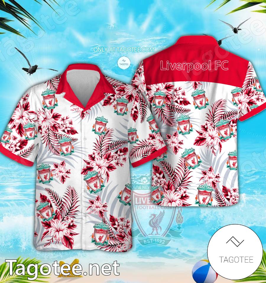 Liverpool Logo Hawaiian Shirt And Shorts - BiShop