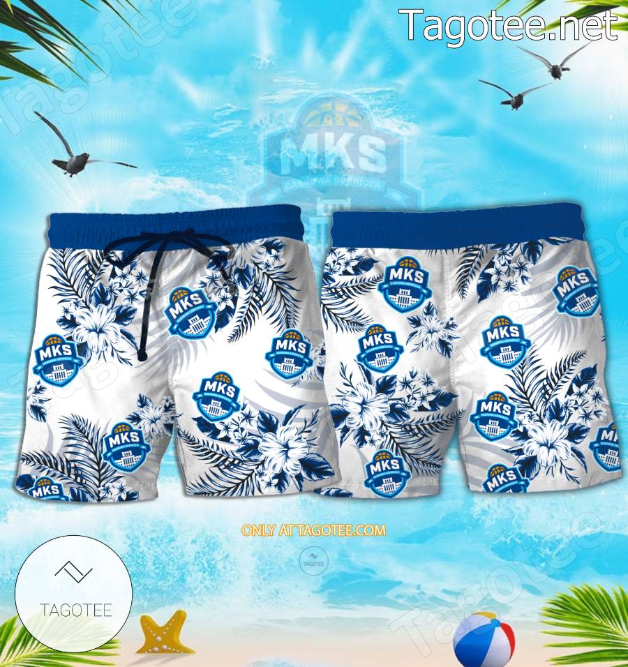 MKS Dabrowa Gornicza Logo Hawaiian Shirt And Shorts - EmonShop a