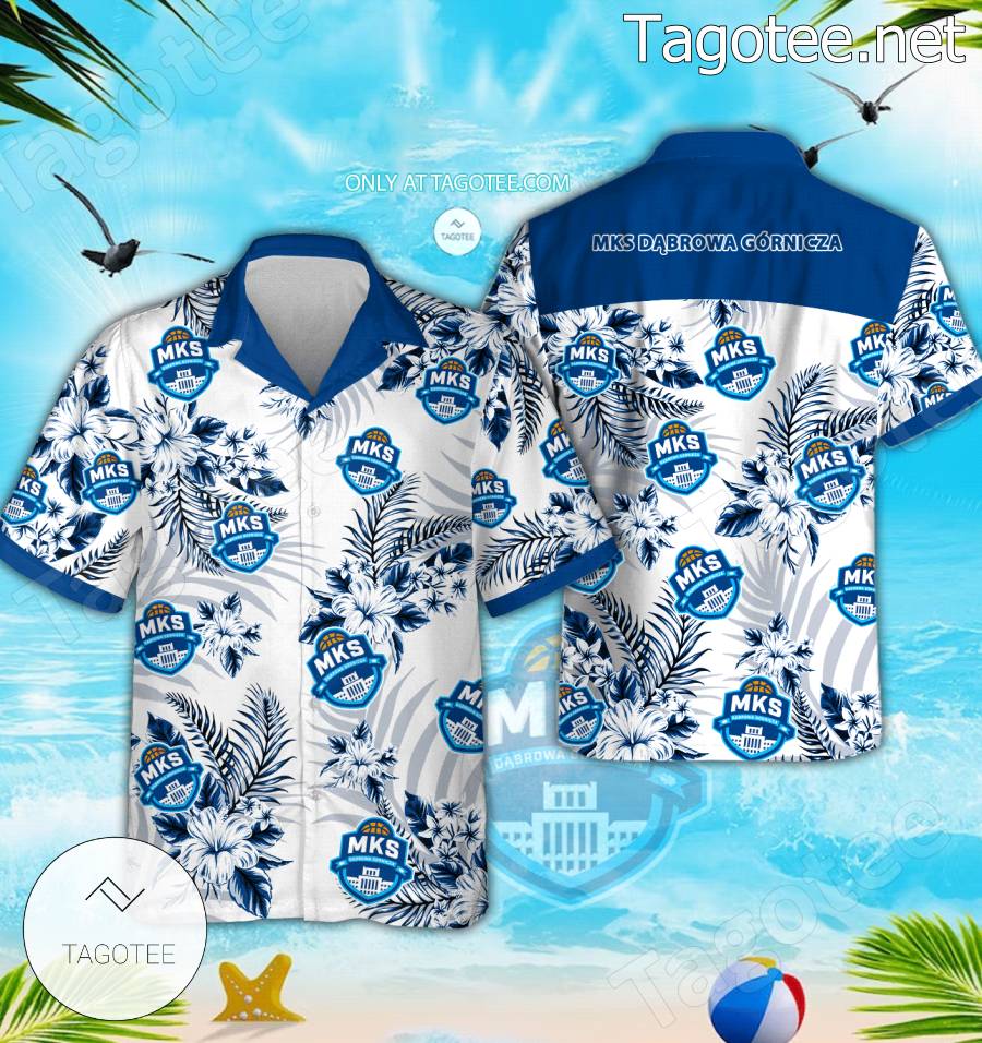 MKS Dabrowa Gornicza Logo Hawaiian Shirt And Shorts - EmonShop