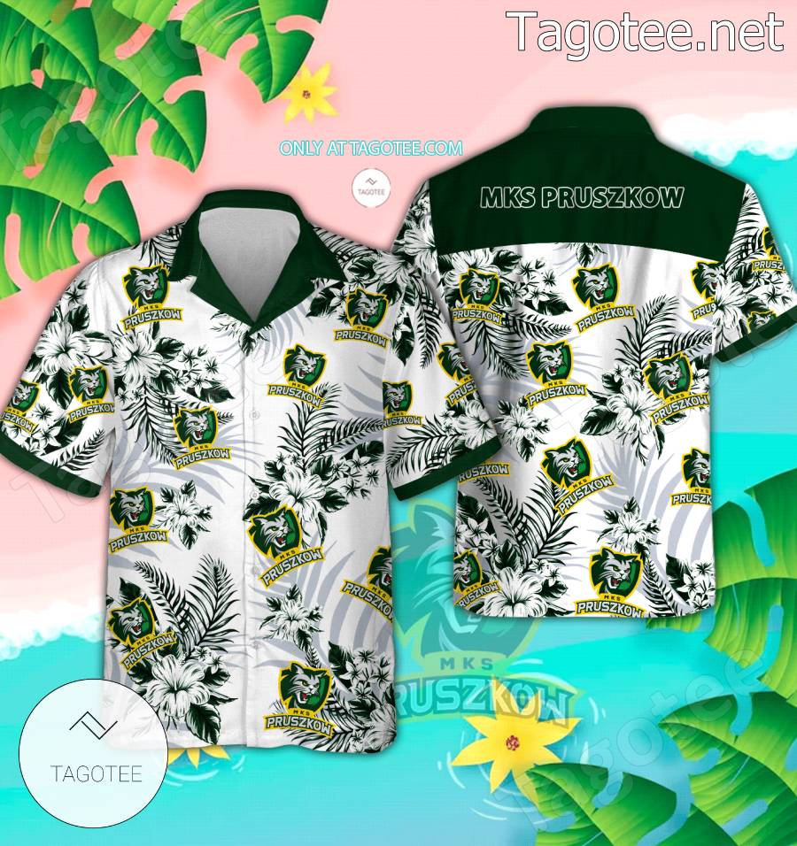 MKS Pruszkow Logo Hawaiian Shirt And Shorts - EmonShop