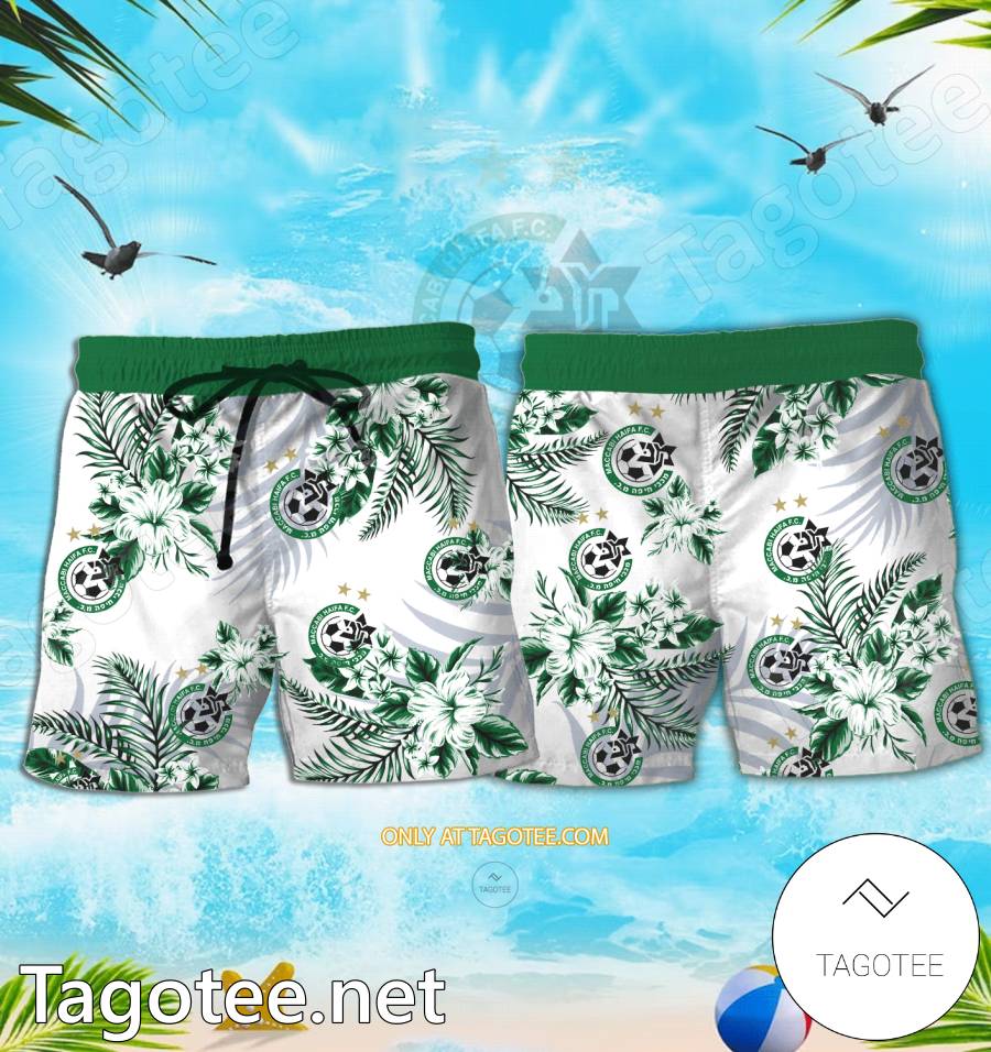 Maccabi Haifa Logo Hawaiian Shirt And Shorts - BiShop a