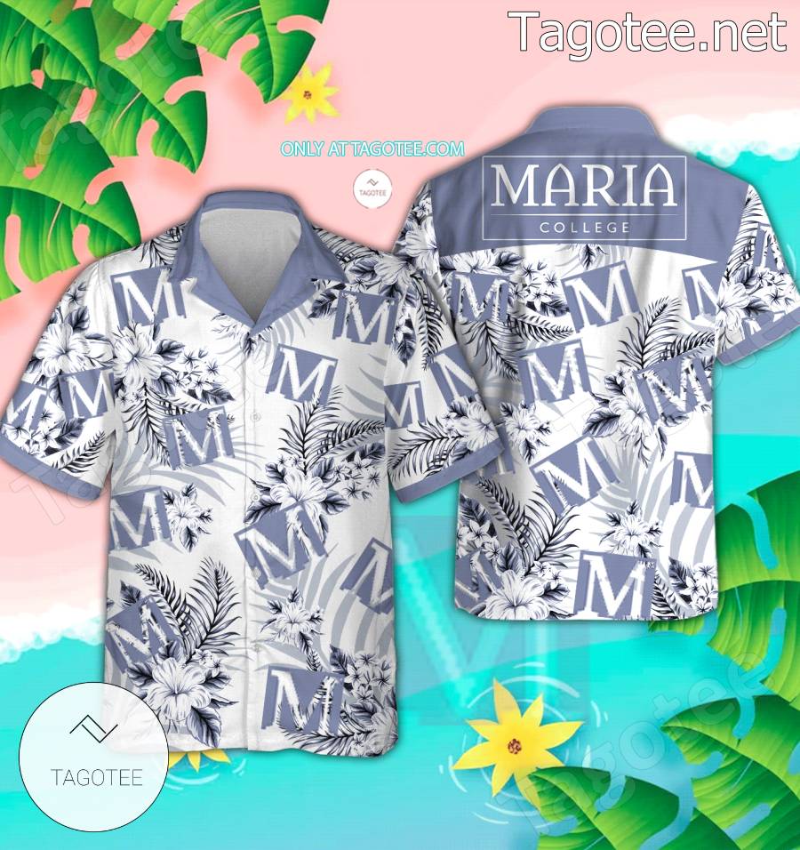 Maria College Logo Hawaiian Shirt And Shorts - BiShop