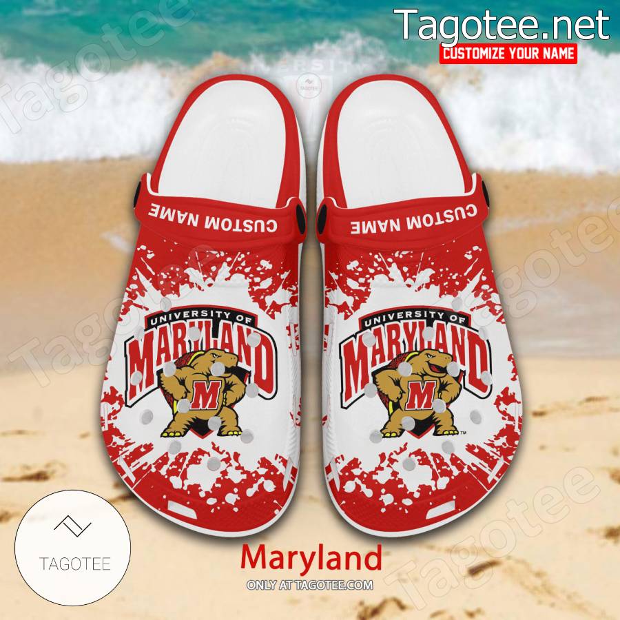 Maryland Logo Custom Crocs Clogs - BiShop a