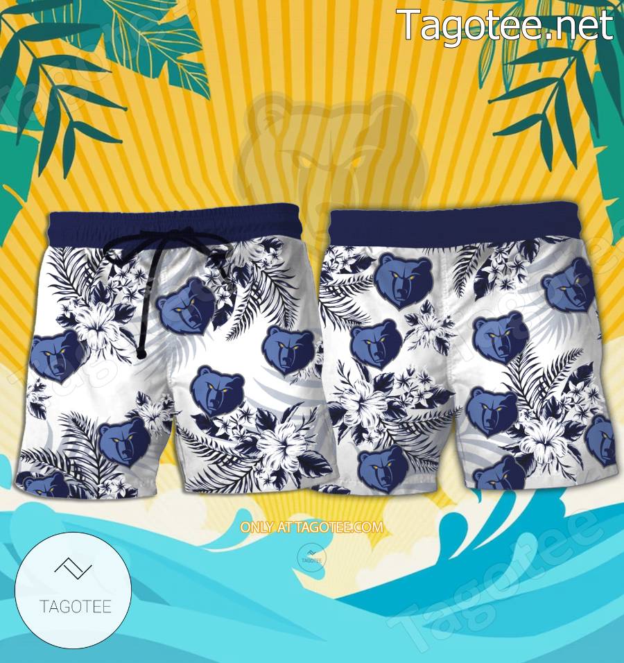 Memphis Grizzlies Logo Hawaiian Shirt And Shorts - EmonShop a