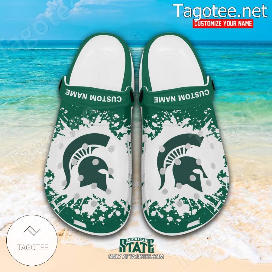 Michigan State Logo Custom Crocs Clogs - BiShop a