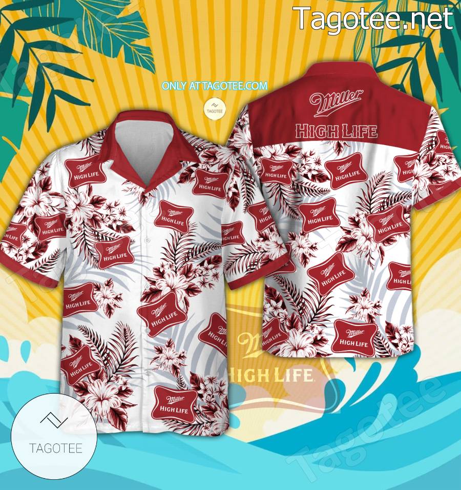 Miller High life Logo Hawaiian Shirt And Shorts - EmonShop