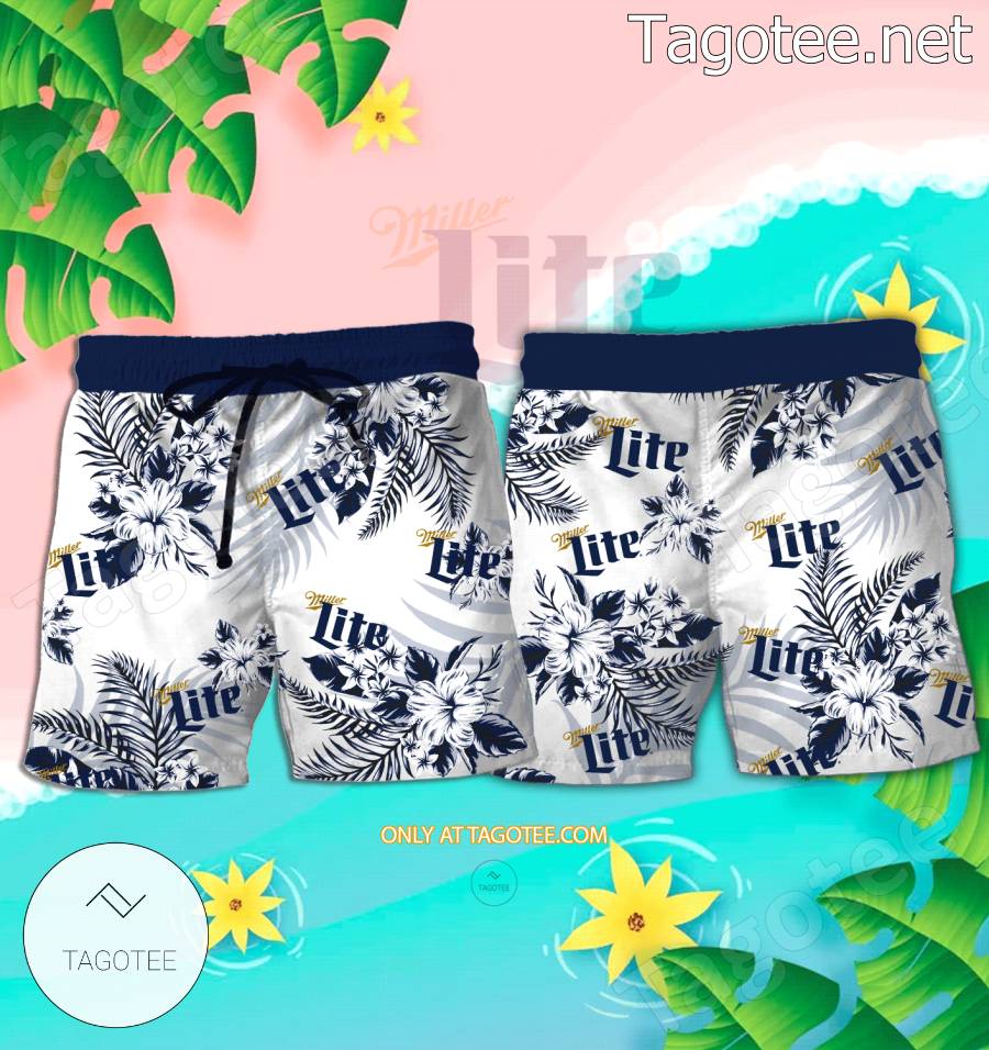 Miller Lite Logo Hawaiian Shirt And Shorts - EmonShop a