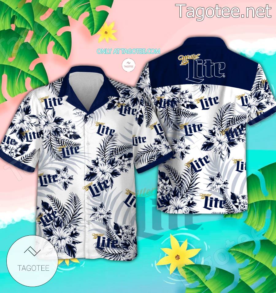 Miller Lite Logo Hawaiian Shirt And Shorts - EmonShop