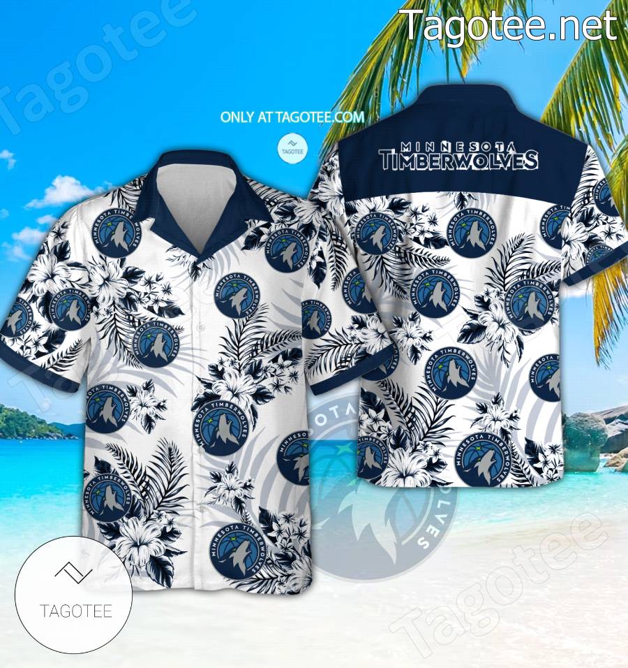 Minnesota Timberwolves Logo Hawaiian Shirt And Shorts - EmonShop