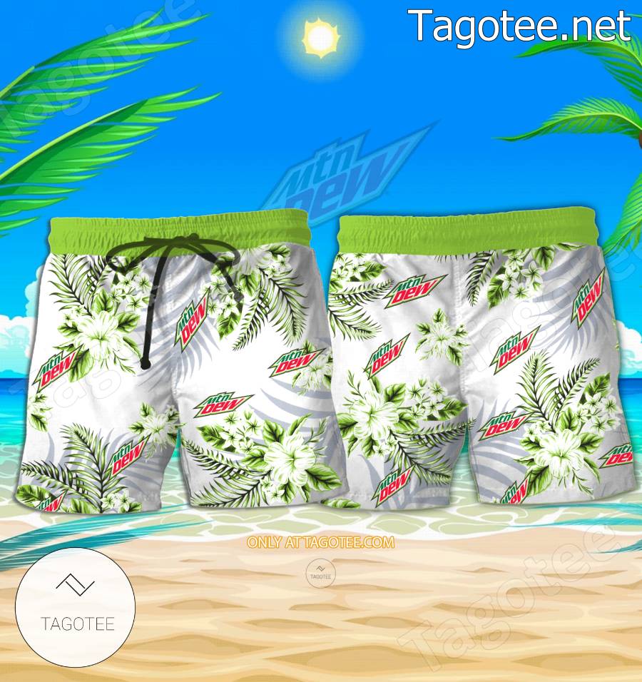 Mountain Dew Logo Hawaiian Shirt And Shorts - EmonShop a