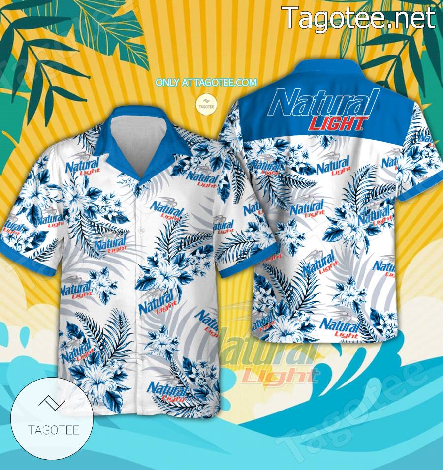 Natural Light Logo Hawaiian Shirt And Shorts - EmonShop