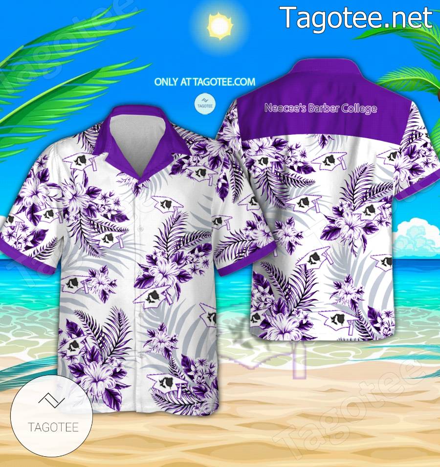 Neecee's Barber College Logo Hawaiian Shirt And Shorts - BiShop