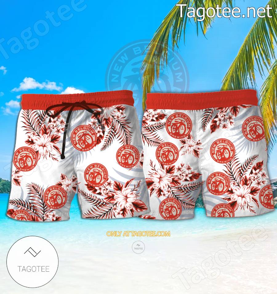 New Belgium Logo Hawaiian Shirt And Shorts - EmonShop a