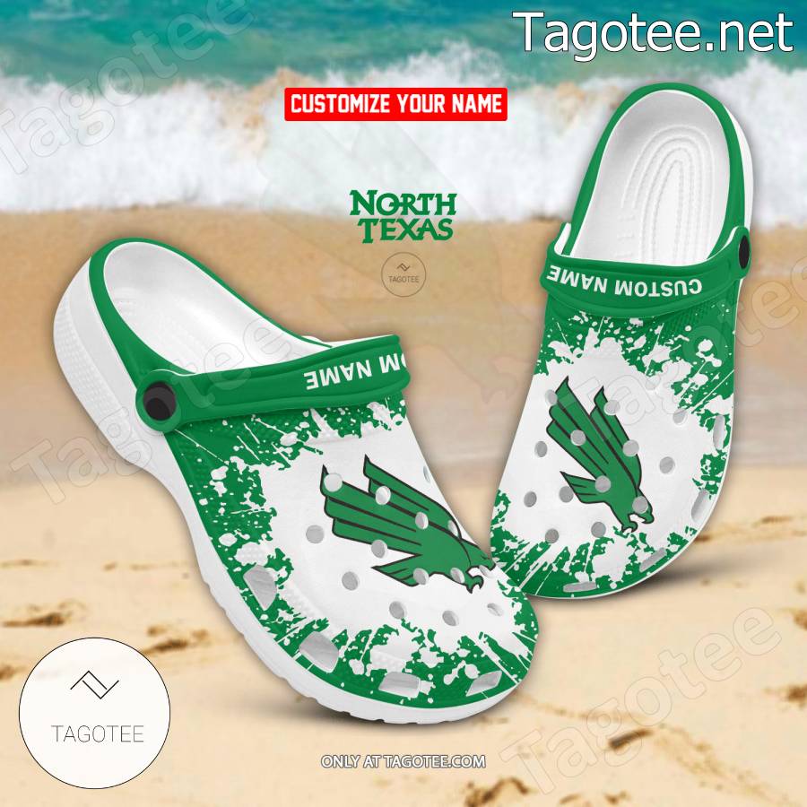 North Texas Logo Custom Crocs Clogs - BiShop