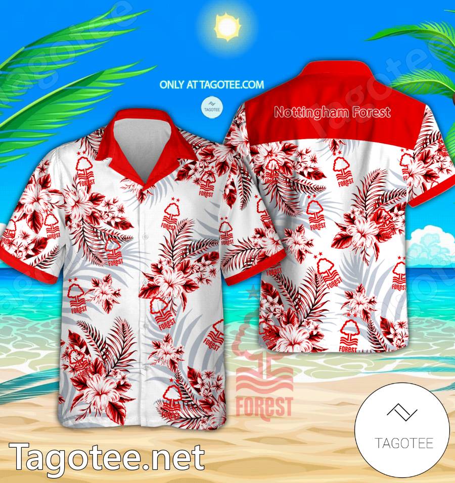 Nottingham Forest Logo Hawaiian Shirt And Shorts - BiShop