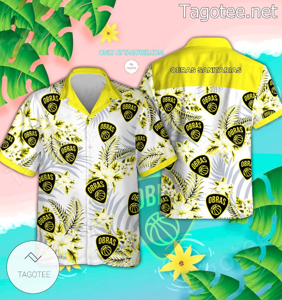 Obras Sanitarias Logo Hawaiian Shirt And Shorts - EmonShop