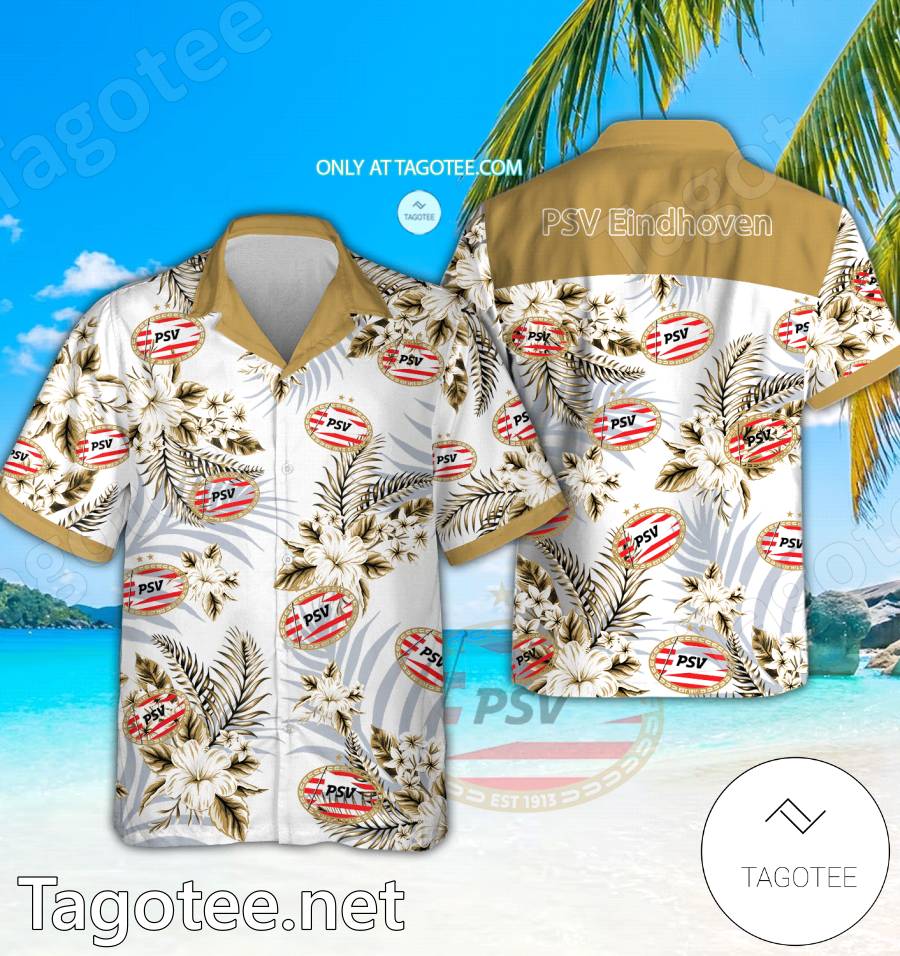 PSV Eindhoven Logo Hawaiian Shirt And Shorts - BiShop