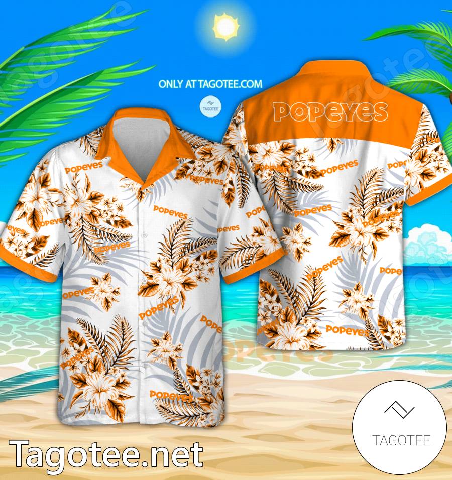 Popeyes Logo Hawaiian Shirt And Shorts - EmonShop