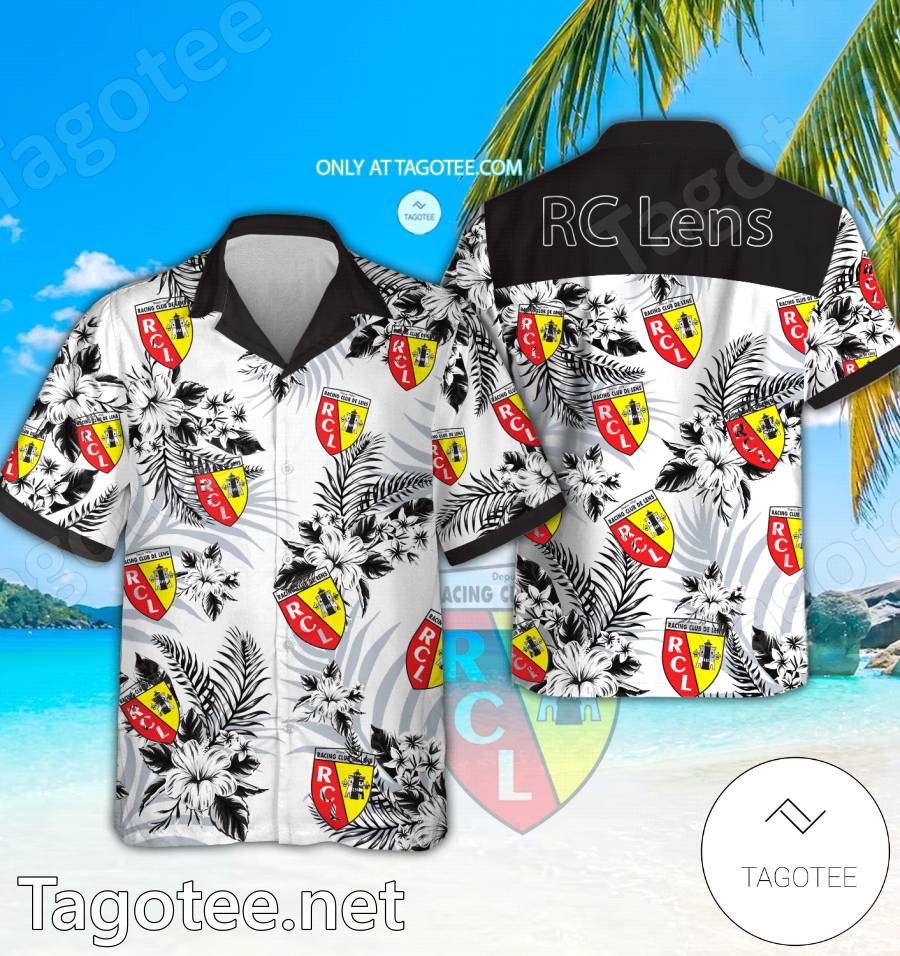 RC Lens Logo Hawaiian Shirt And Shorts - BiShop