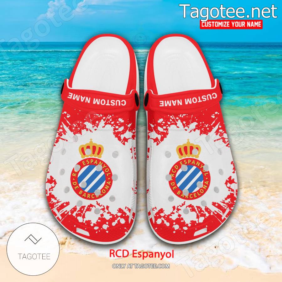 RCD Espanyol Custom Crocs Clogs - BiShop a