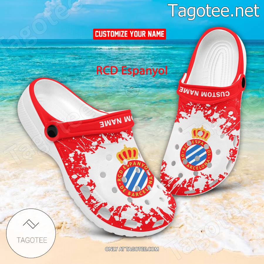 RCD Espanyol Custom Crocs Clogs - BiShop