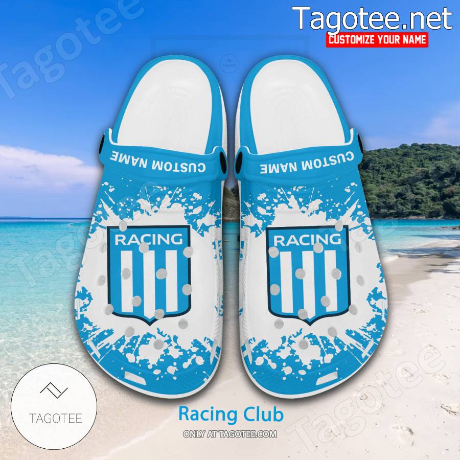 Racing Club Logo Custom Crocs Clogs - BiShop a