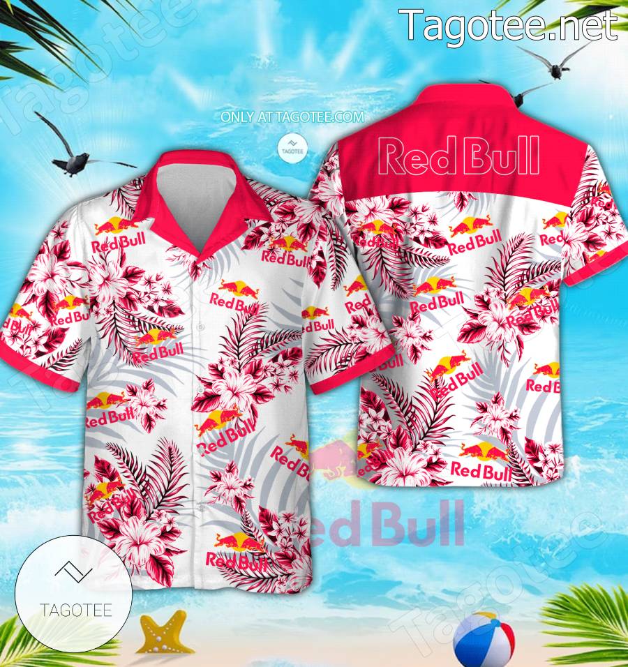 Red Bull Logo Hawaiian Shirt And Shorts - EmonShop