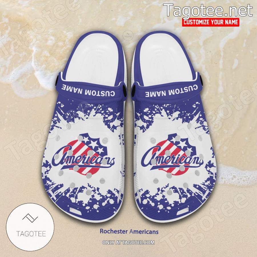 Rochester Americans Logo Crocs Clogs - BiShop a