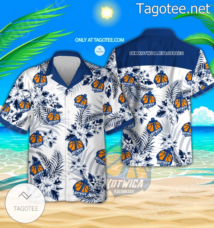 SKK Kotwica Kolobrzeg Logo Hawaiian Shirt And Shorts - EmonShop