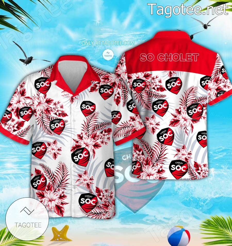 SO Cholet Logo Hawaiian Shirt And Shorts - EmonShop