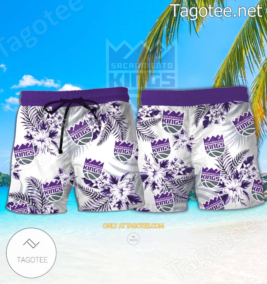 Sacramento Kings Logo Hawaiian Shirt And Shorts - EmonShop a