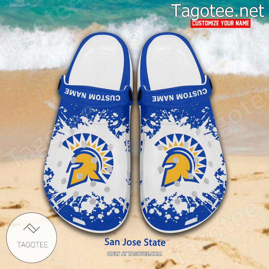 San Jose State Logo Custom Crocs Clogs - BiShop a