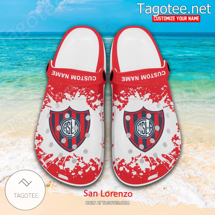 San Lorenzo Logo Custom Crocs Clogs - BiShop a