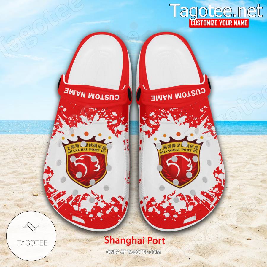 Shanghai Port Logo Custom Crocs Clogs - BiShop a