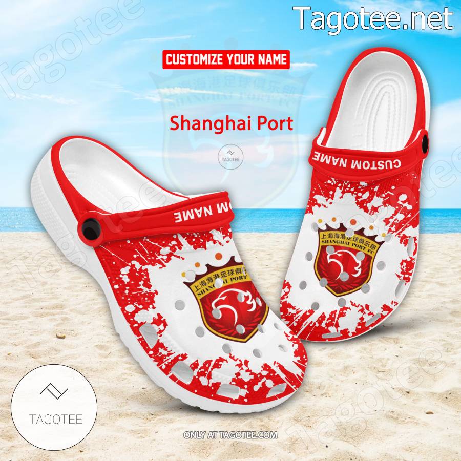 Shanghai Port Logo Custom Crocs Clogs - BiShop