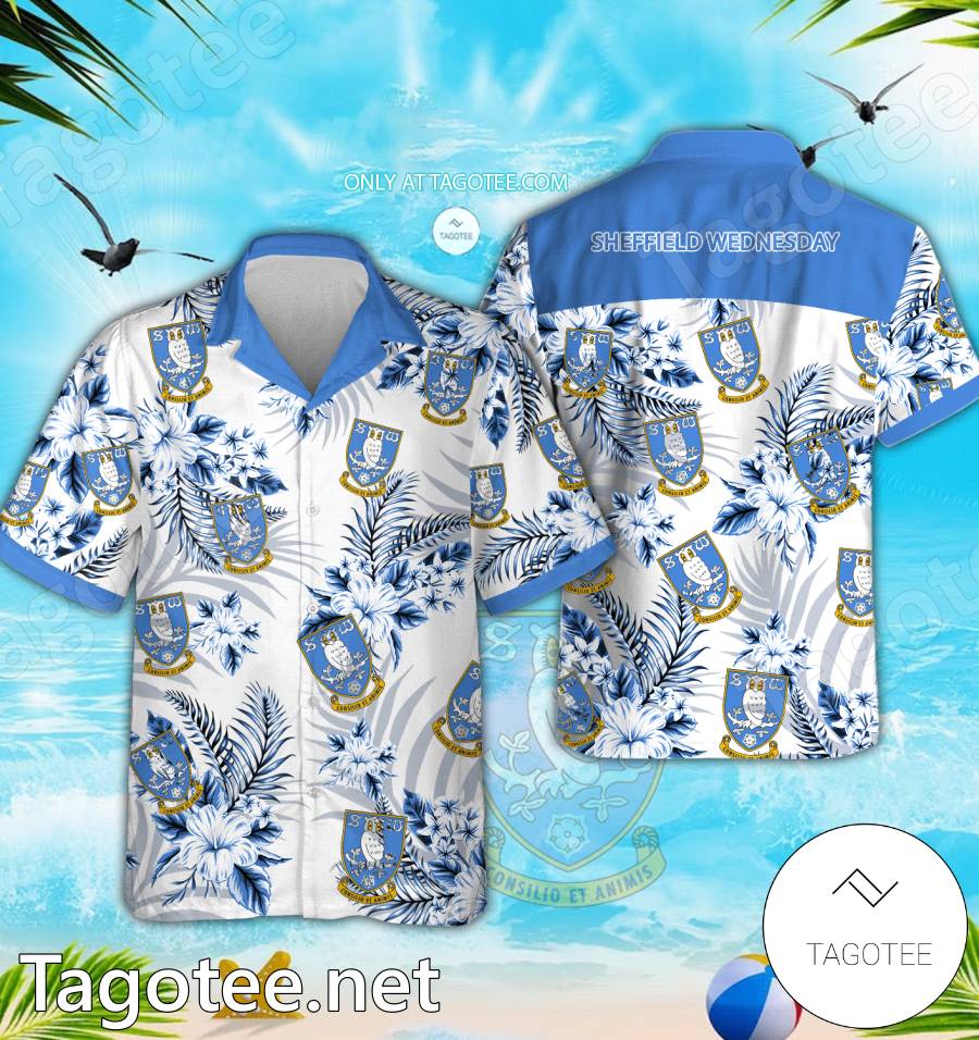 Sheffield Wednesday Logo Hawaiian Shirt And Shorts - BiShop