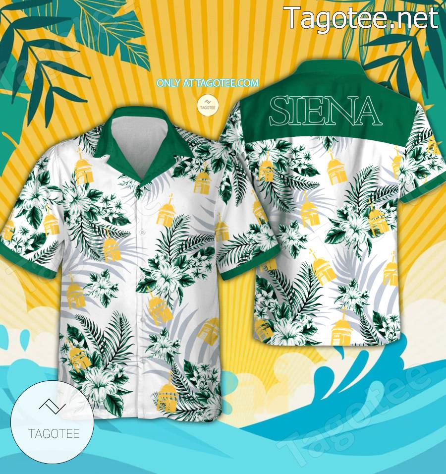 Siena College Logo Hawaiian Shirt And Shorts - BiShop