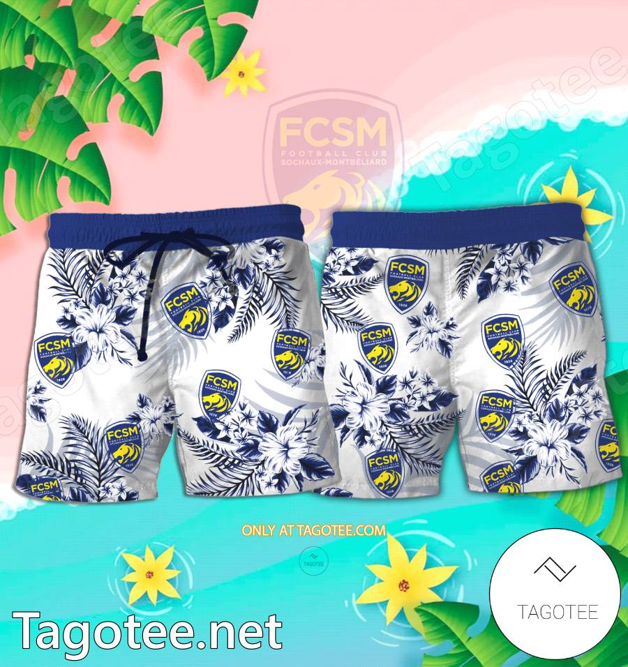 Sochaux-Montbéliard Logo Hawaiian Shirt And Shorts - BiShop a