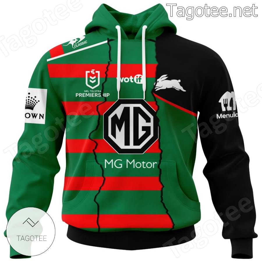 South Sydney Rabbitohs Nrl Mg Motor Custom Hoodie And Pants a