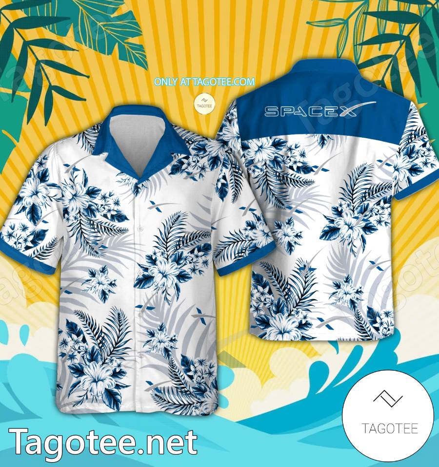 SpaceX Logo Hawaiian Shirt And Shorts - EmonShop