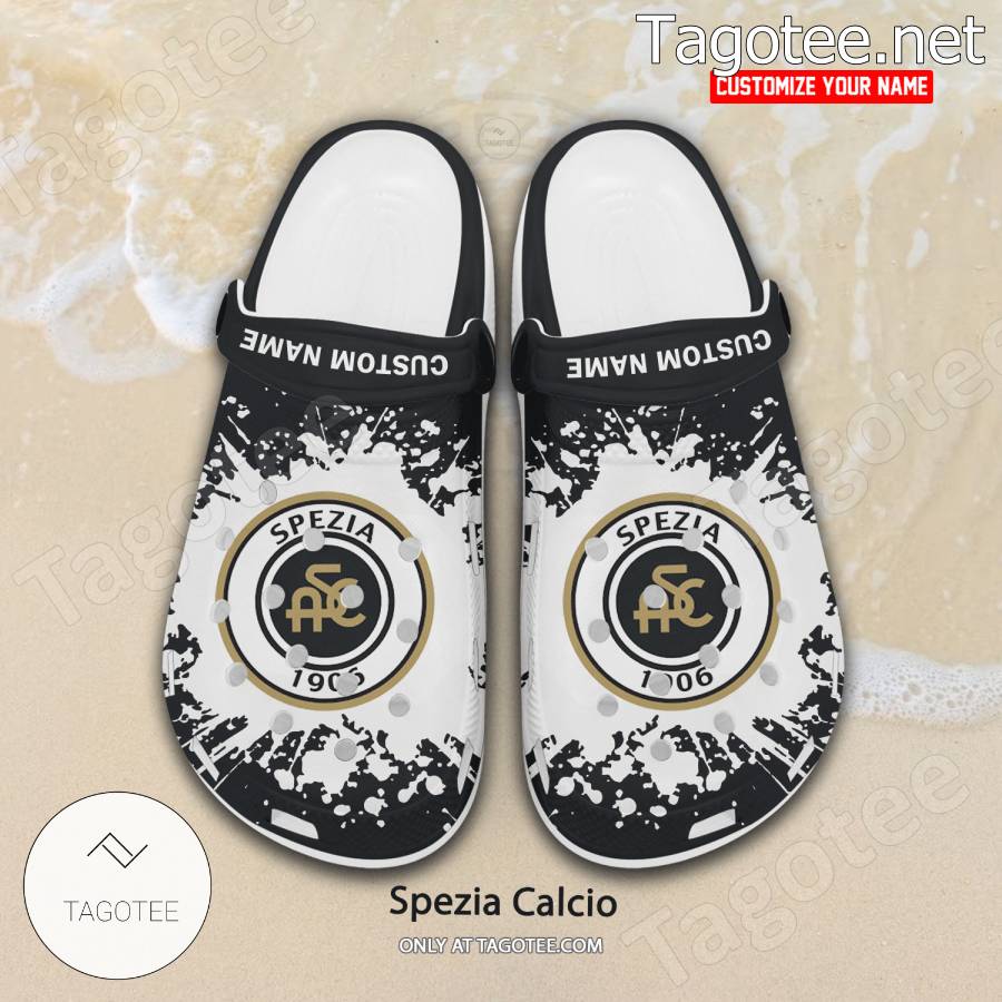 Spezia Calcio Logo Custom Crocs Clogs - BiShop a