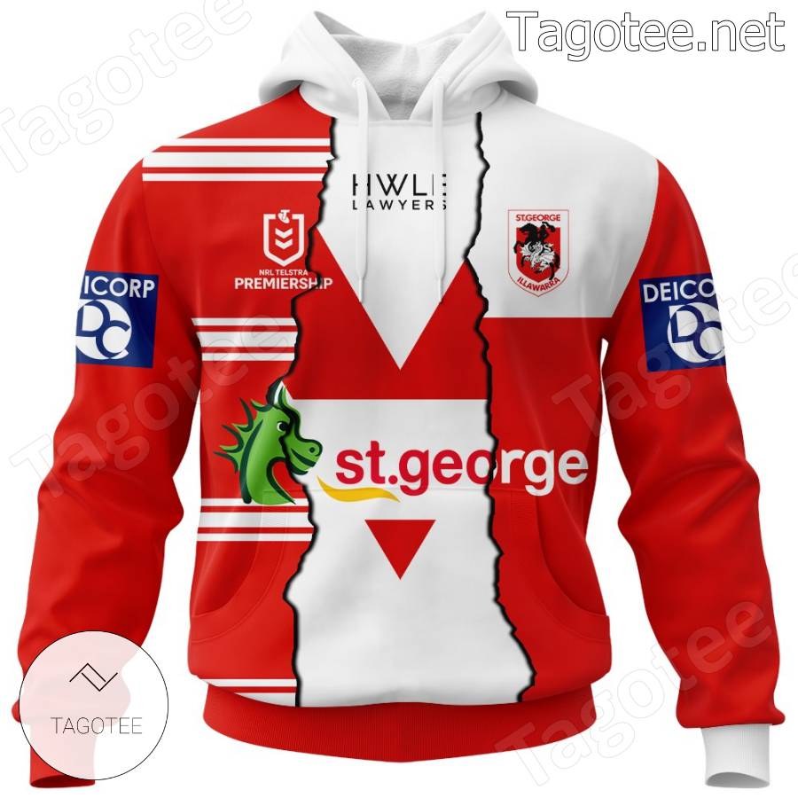 St. George Illawarra Dragons Nrl St.george Bank Custom Hoodie And Pants a